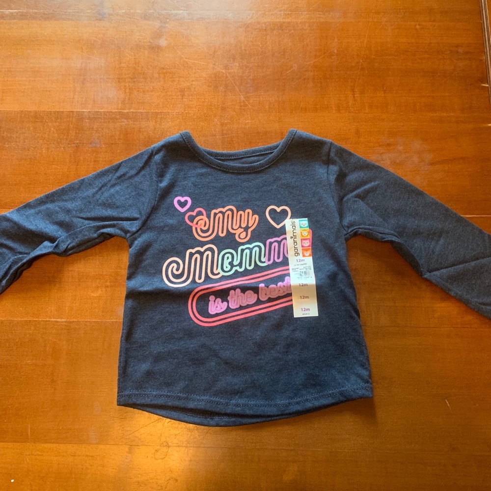 Garanimals long sleeve tee shirt retro neon decal